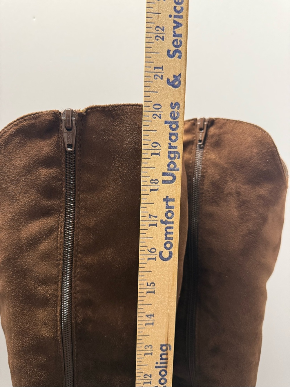 Cato Brown Suede Fringe Mid-Calf Heeled Boots - Picture 6 of 6